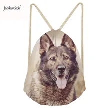 Jackherelook милый Дамский рюкзак со стягивающим шнуром 3D печать овчарка Собака Путешествия Softback женская сумка со шнурком сумка для девочек