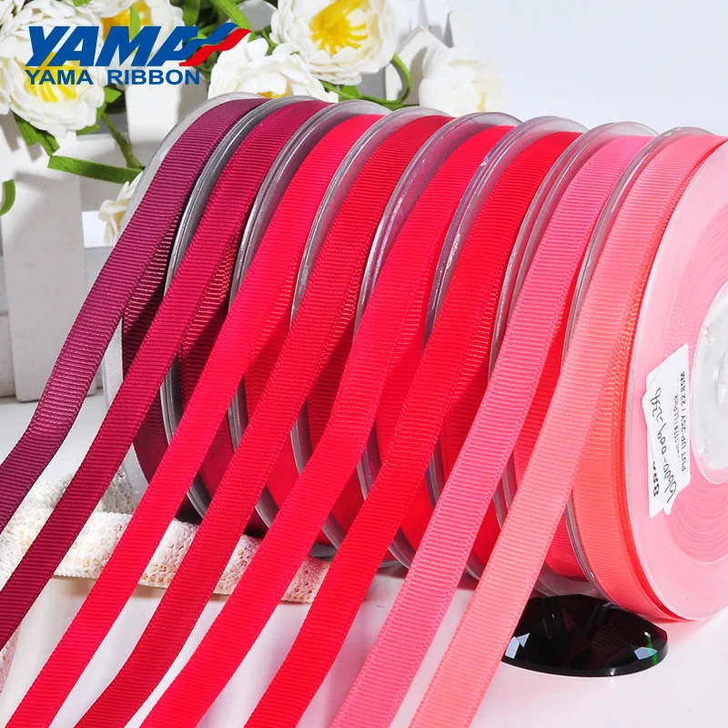 YAMA 25 28 32 38 мм 100 ярдов/партия красные розовые ленты крупнозернистая ткань