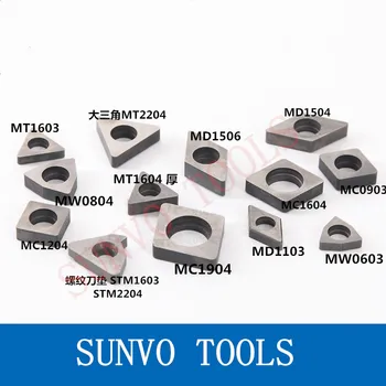 

10pcs/set MC0903/1204/1604/1904 MD1504 Carbure Inserts Shim pour CNC outil De Coupe, carbure de Cale pour Tournant Porte-Outil