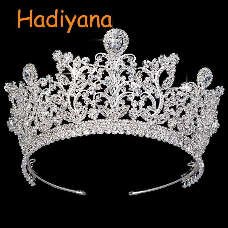 Hadiyana 2018 New AAA CZ Wedding Crowns Copper Luxury Rhinestone Bridal Hair Tiaras Flowers Spread Out Female Crown Party BC3797 Hadiyana 2018 New AAA CZ Wedding Crowns Copper Luxury Rhinestone Bridal Hair Tiaras Flowers Spread Out Female Crown Party BC3797