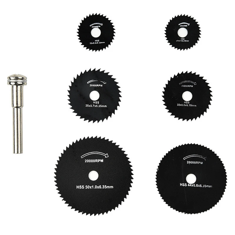 HakkaDeal 7PC electric grinder saw blade 6mm high speed steel saw blade