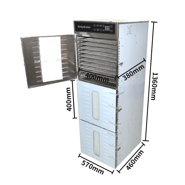 Коммерческих 30-слой большой емкости Дегидратор из нержавеющей стали, сухофруктов машина фрукты овощи обезвоженные продукты сушилка 1 шт