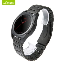 MTK2502 Smartwatch Heart Rate Monitor Bluetooth Wrist Watch Pedometer Round Smart Watch Android Stainless Steel For Huawei IOS