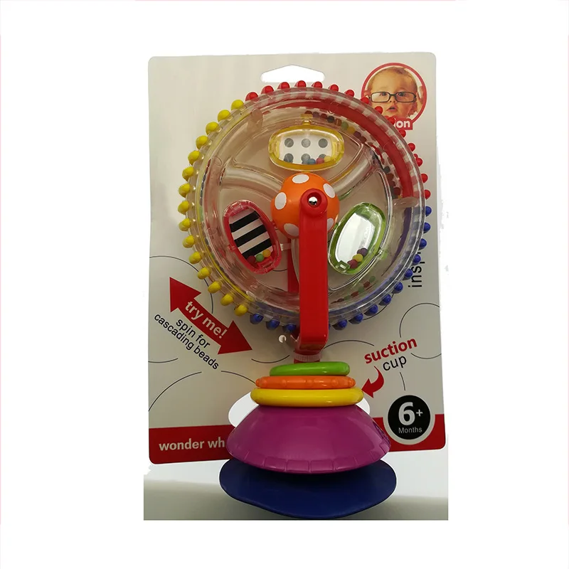 Новые детские развивающие игрушки Трехцветная поворот колесо обозрения мельница модель с присосками Пластик мельница автомобиля, детские