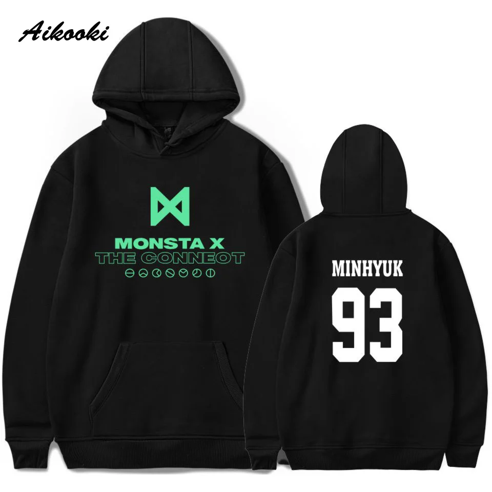 Aikooki K-pop Корея MONSTA X Idol командные худи Толстовка для мужчин/для женщин Kpop MONSTA X вентиляторы толстовки с капюшоном для мальчиков/Для девочек