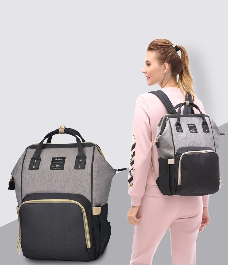 Обновленная сумка для мам, подгузник, брендовая Большая вместительная детская сумка, рюкзак для путешествий, сумка для кормления, сумка для