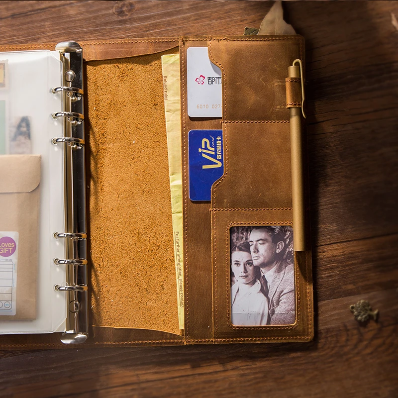 Diary Travel Journal Planner Craft Vintage Genuine Leather Notebook A5 A6 A7 Recycling Rind Binder Sketchbook For Travel spiral Diary Travel Journal Planner Craft Vintage Genuine Leather Notebook A5 A6 A7 Recycling Rind Binder Sketchbook For Travel spiral