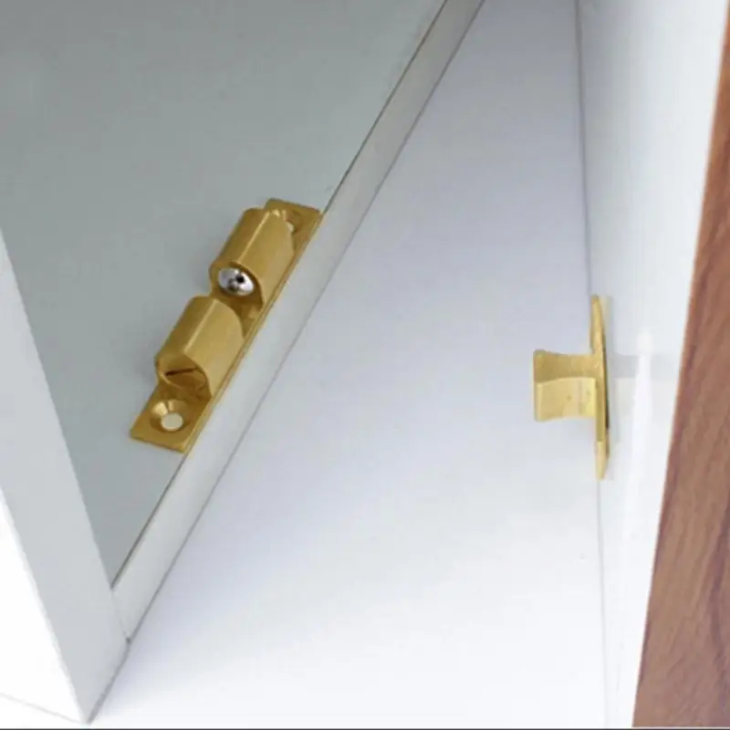 1 комплект дверной замок двери сенсорная защелка шкафы замок переключатель шасси шкаф пружинный шаровой шкафчик Регулируемая латунная дверная пряжка