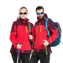 Новинка, женская и Мужская ветровка, походные куртки, водонепроницаемая верхняя одежда, спортивная, с капюшоном, для кемпинга, походов, 2 в 1, теплые зимние пальто