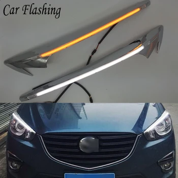 

Car Headlight Eyebrow Decoration Yellow Turn Signal DRL LED Daytime Running Light For Mazda CX-5 CX5 2012 2013 2014 2015 2016