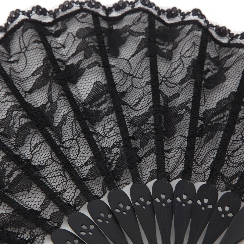 Кружевной узор ручной вентилятор для женщин ручной складной декоративные веера для свадьбы и вечерние принадлежности