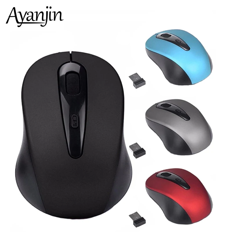 

Wireless Mouse 2.4Ghz 1600DPI Ergonomic Battery Mouse Optical Noiseless USB Computer Mice Mute Office Silent Mause For PC Laptop