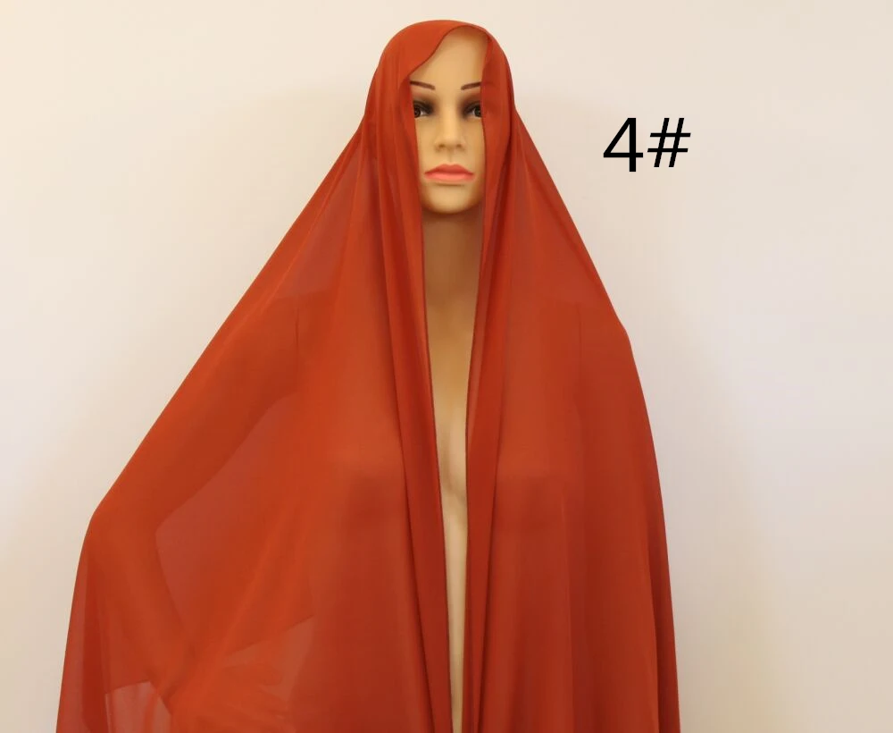 Горячая Распродажа, высокое качество, 48 приятных цветов, простая шифоновая шаль с пузырьками, популярный мусульманский хиджаб, головной убор, модная женская шаль-шарф 180*50 см
