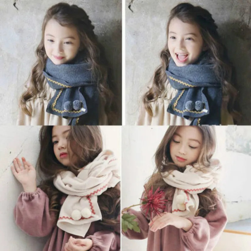 Winter Warmer Child Baby Boy,Girl Knitted Neck Scarf Shawl Neckerchief Scarves