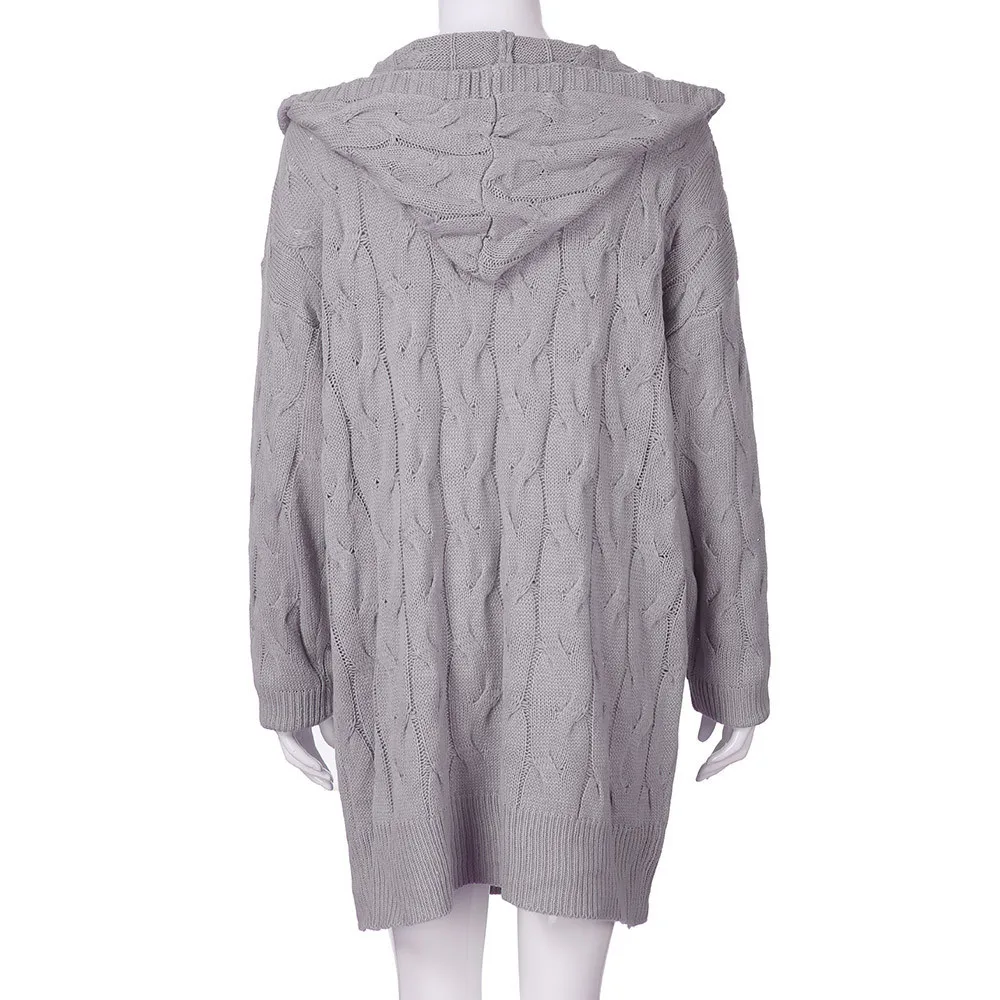 Женский свободный вязаный свитер большого размера с длинным рукавом, верхняя одежда, пальто, свитер, Женское зимнее пальто, женская одежда invierno