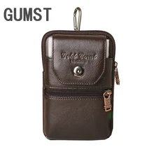 GUMST 5/5. 3/5. 5/5. 7 дюймов Новые Мужские поясные сумки из воловьей кожи Повседневные Мужские поясные сумки для мужчин черный коричневый