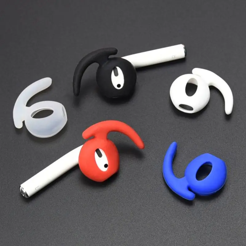 1 Pair Earbuds Cover In-Ear Tips Soft Silicone Skin Ear Hook Buds Replacement for Apple Airpods Wireless Bluetooth Headset