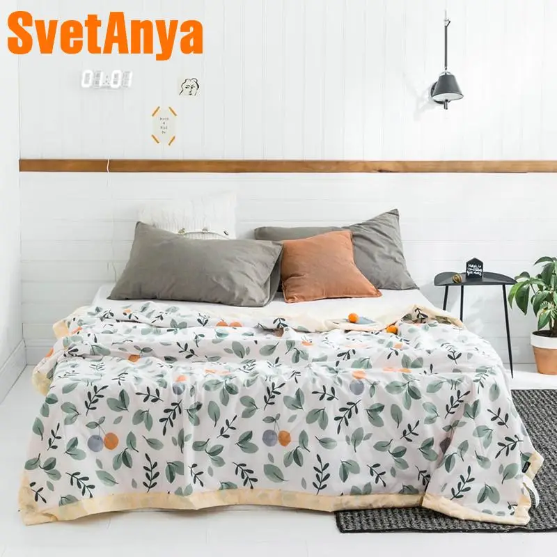 

Svetanya cotton Quilt thin printed Throws Blanket single double size