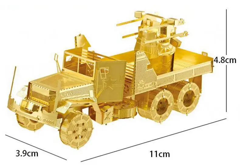 3D пазл Классический DIY металлический нано пазл Центурион Танк M2A3 Танк модель Детские Развивающие головоломки Танк модель игрушки Подарочная коробка - Цвет: M35 truck