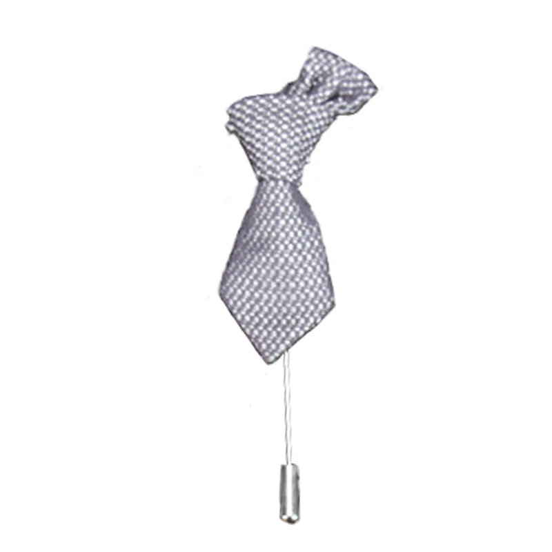Новая популярная мужская полосатая брошь в форме галстука для Декор для костюма модная свадебная брошь шафера булавка аксессуары для одежды - Окраска металла: 16