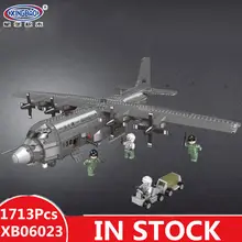 XINGBAO 06023 1713 шт Военная серии AC130 Aerial канонерок набор модель строительные блоки кирпичи развивающие игрушки подарки на день рождения