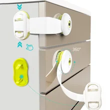 Многофункциональный замок безопасности для детей, удлиненный замок для ящика шкафа, защелки, пластиковые замки для защиты детей, товары для безопасности детей