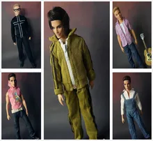 3Sets lot Men Cotton Cloth Coat Suits Casual Outfit Sport Suit Clothes For Barbies Boyfriend Ken