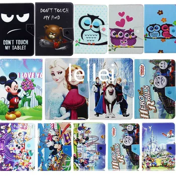 

Hello Kitty Despicable Me Cartoon Universal 7 inch Tablet Case PU Leather Stand Cover For Samsung 7.0 Case For Kids