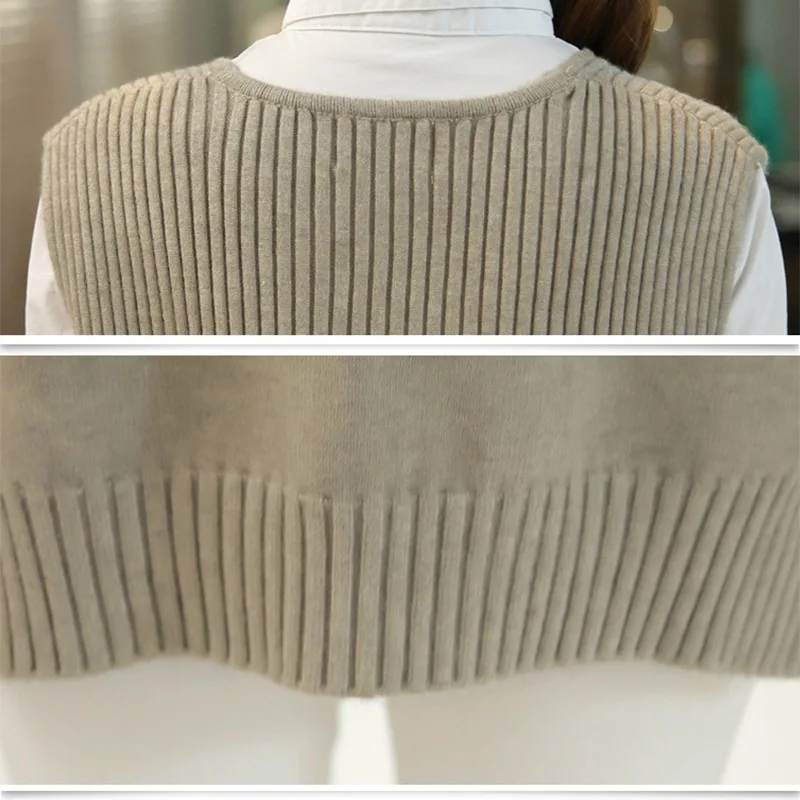 QAZXSW 2018 New Spring Plus Size Women Waistcoat For Women Vest Knitted Harajuku Ladies Woolen Vest Coat Colete Feminino HB666