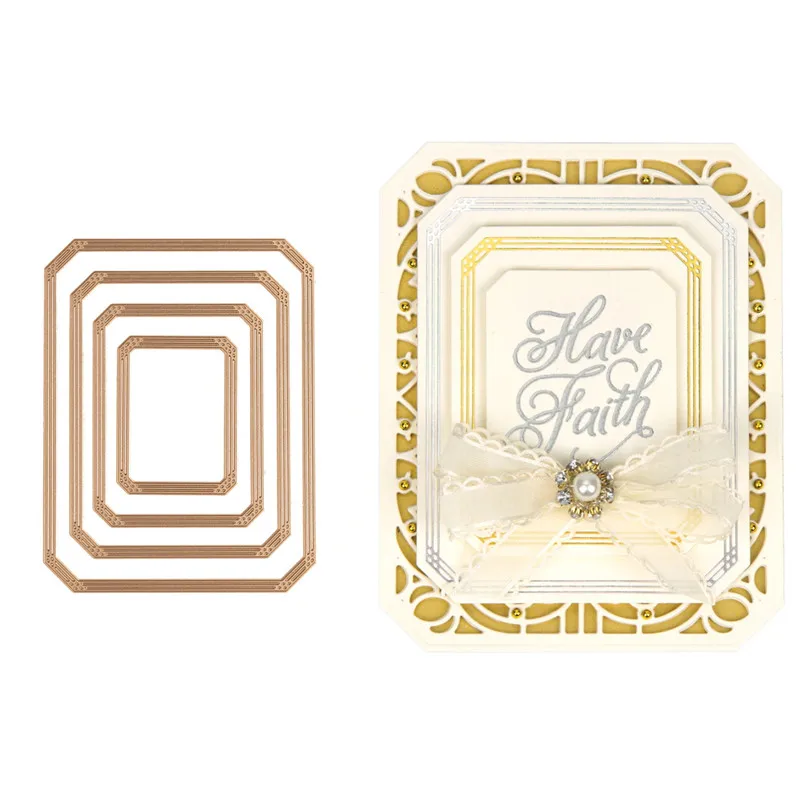 

Nesting Simple Rectangle Frames Metal Cutting Dies Hot Foil Plates for Scrapbooking Album Embossing Card Making Decor New 2019
