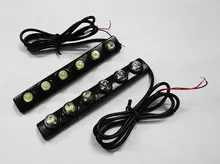 2 x Super Bright 12cm LED 6SMD Strip Light Waterproof Exterior Deco Lighting Flexible Day Time Running Driving Lighting parking