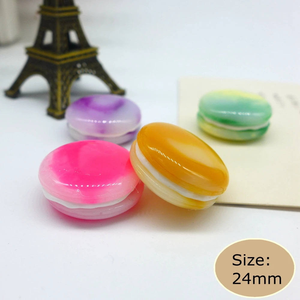 

Kawaii Macaron, Resin Flat Back Cabochon for Phone Decoration,Simulation food, DIY