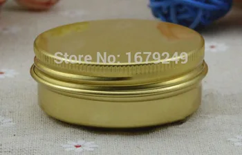 

30g/ml Gold colour Aluminum Cream Jar Empty Bottle Cream Containers Aluminum Pill Box Wax Containers100pcs/lot