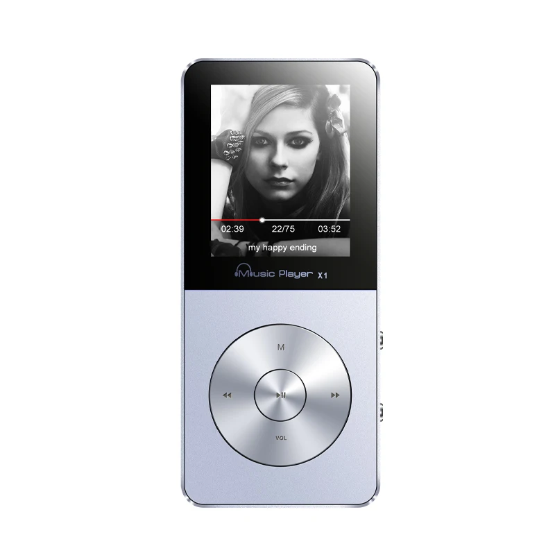 IQQ X1 MP3 плеер 8 Гб мини портативный автомобильный музыкальный плеер с динамиком для чтения радио FM Поддержка APE/AAC/FLAC/OGG/WMA TF карта - Цвет: Серебристый