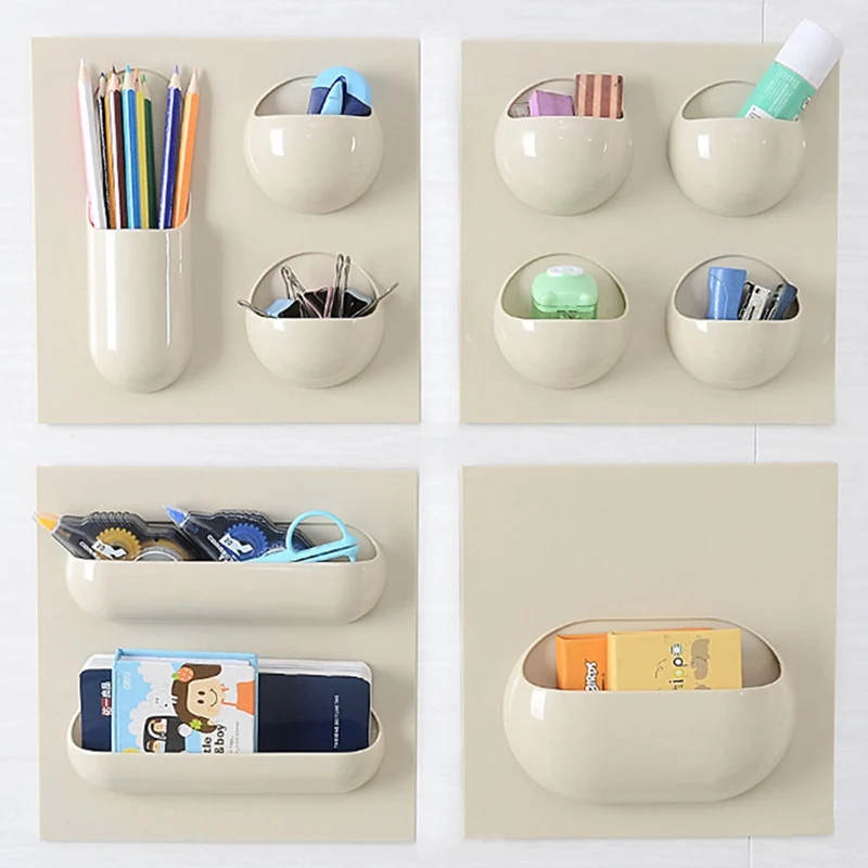 4 Styles Wall Suction Cup Kitchen Bathroom Storage Rack Can Use