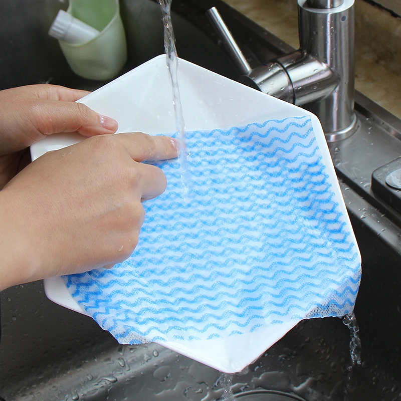 Buy 50pcs/Roll Non woven Kitchen Cleaning Cloth