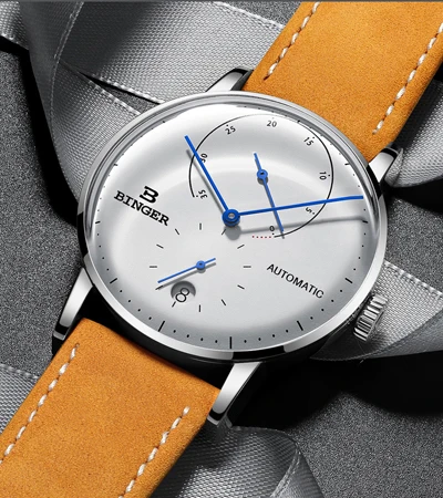Швейцарский Бингер мужской роскошный бренд часов автоматические механические мужские s часы сапфир мужской Япония движение Мужчины t reloj hombre B-1187-1 - Цвет: 9
