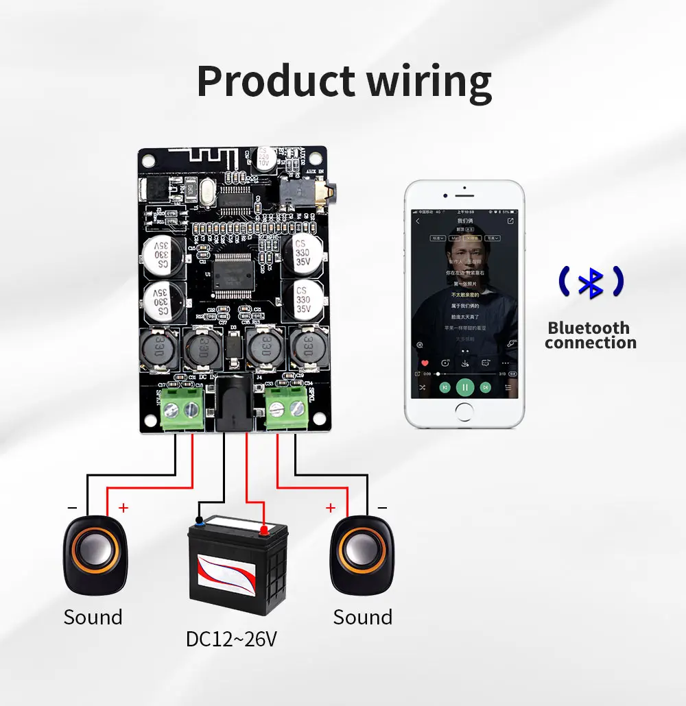 VHM-307 TDA7492P Bluetooth 4,0 приемник усилитель аудио плата 50 Вт* 2 колонки модифицированные музыкальные мини усилители Diy двухканальный