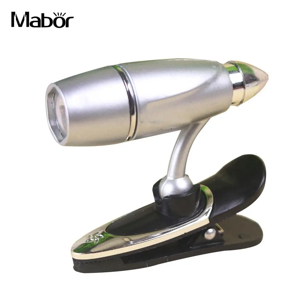 

LED Clip Booklight Reading Light Mini LED Adjustable Portable Study Flashlight Torch Music Stand Book Lamp