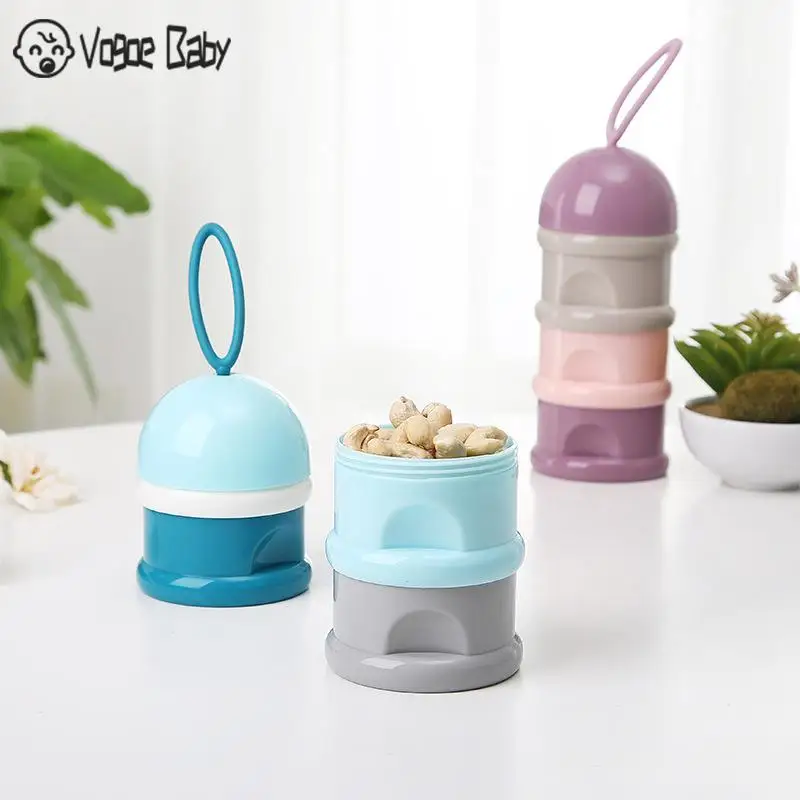 

3 layer Frog Style Portable Baby Food Storage Essential Cereal Cartoon Milk Powder Boxes Toddle Kids Formula Milk Container 4829