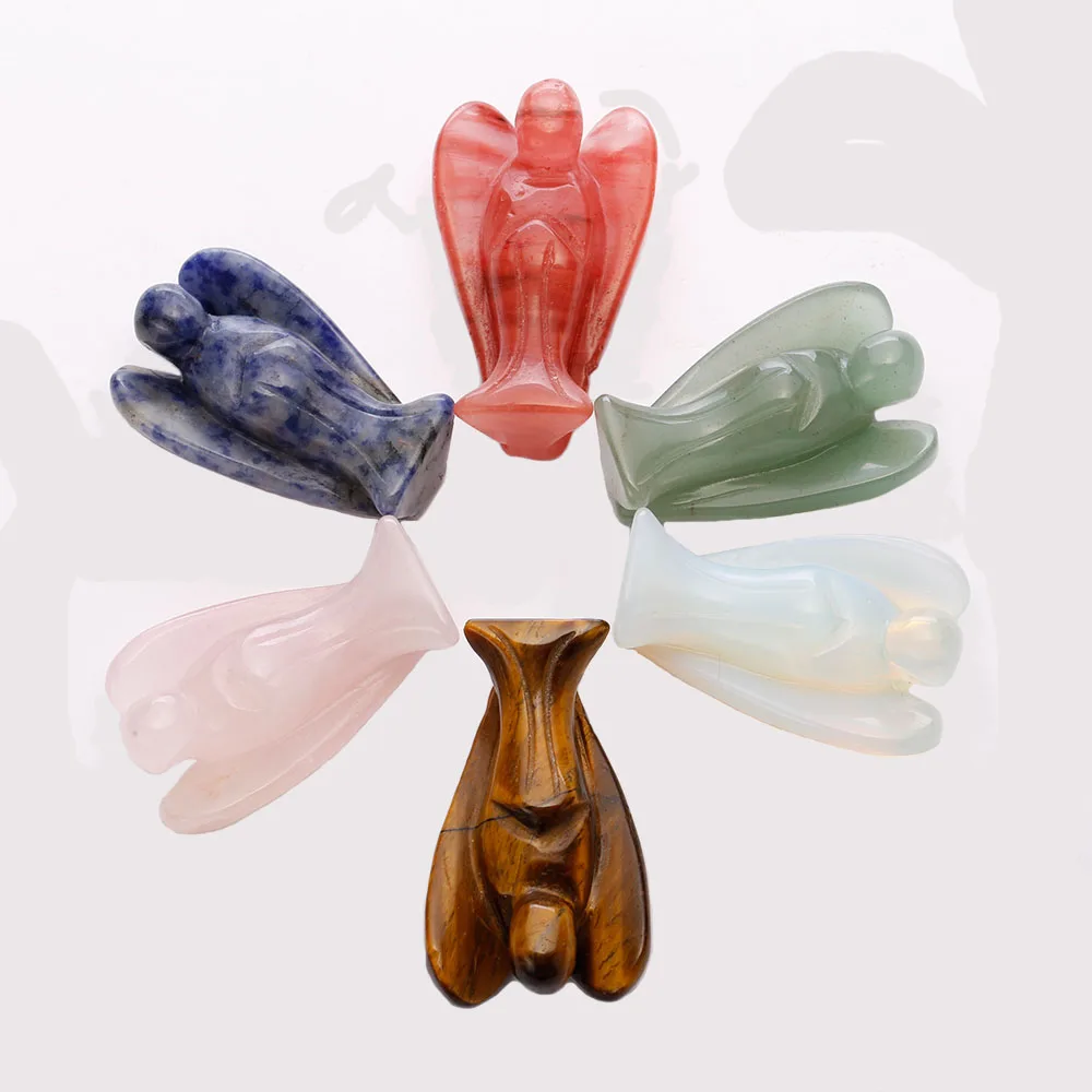 Fubaoying 1 шт. фигурки Ангел мира карманные хрустальные Guardian ручной работы каменные