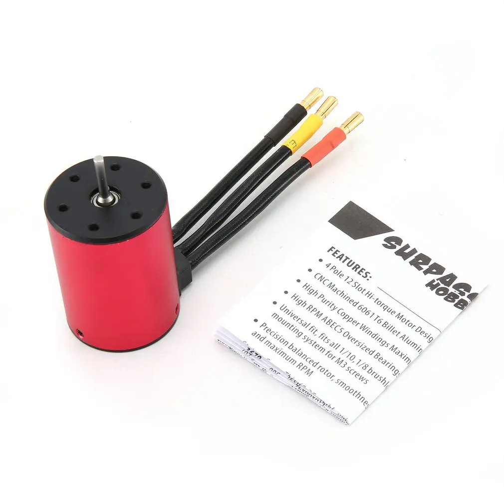 SURPASSHOBBY 3650 6900KV/5200KV/4500KV Brushless Motor 2S Truck for 1:10 GTR/Lexus 3S RC Drift Racing Car Waterproof Sensorless