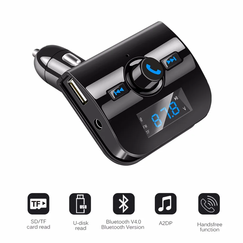 Soonhua 3.1a usb شاحن سيارة بلوتوث سيارة كيت أطقم fm الارسال يدوي سيارة مشغل mp3 السمعية محول شاحن الهاتف المحمول