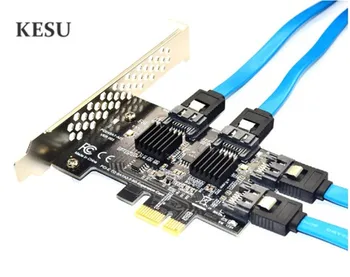 

4 port SATA 3.0 to PCIe expansion Card PCI express PCI e SATA Adapter PCI-e SATA 3 Converter with Heat Sink for PC IPFS SSD HDD