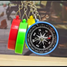2 шт./лот, портативный брелок для ключей в виде пояса, пряжка, Мини Компас для наружного кемпинга, походов, путешествий, аварийный инструмент для навигации