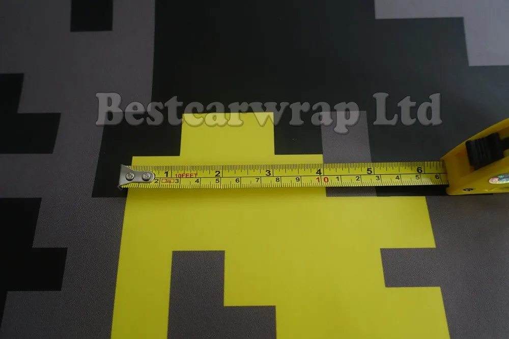 yellow pixel camouflage vinyl car wrappping film covering Foile sticker graphics boat truck laptop skin (2)