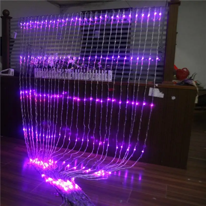  Multi 3m x 3m Christmas Wedding Party Background Holiday Running Water Waterfall Water Flow Curtain LED Light String 336 Bulbs