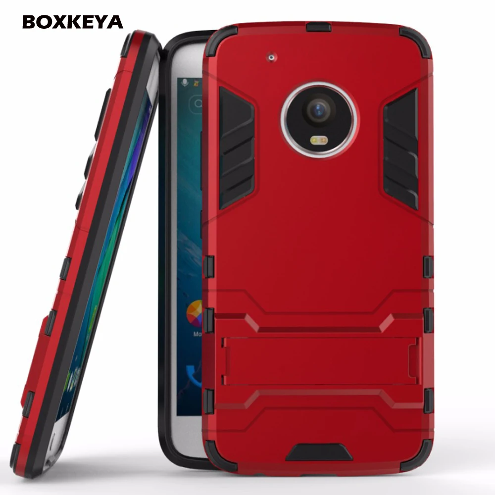 For Motorola MOTO G6 Play G5 G5S E5 Plus Iron Man Anti Shock Proof Armor Case 6 X4 Z2 Back Cases | Мобильные телефоны и