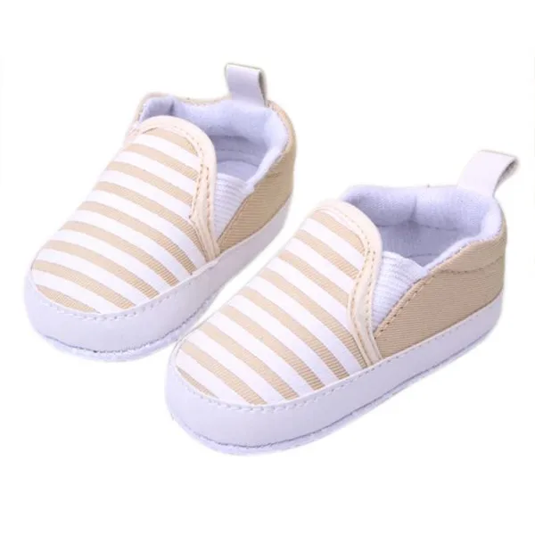 

3-13M Kids Baby Soft Bottom Walking Shoes Boy Girl Striped Anti-Slip Sneakers