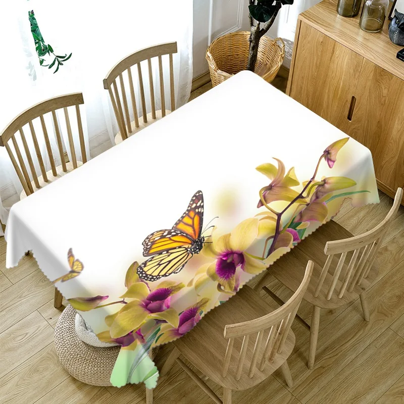 3D Водонепроницаемая скатерть с цветным цветком, прямоугольная круглая скатерть для стола, Свадебная вечеринка, ужин, настраиваемая скатерть для домашнего декора - Цвет: 3